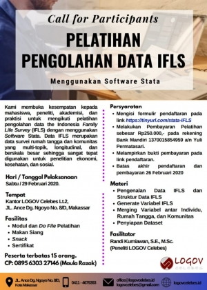 Pelatihan Pengolahan Data IFLS Menggunakan Software STATA